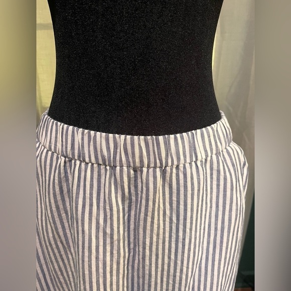 Talbots CANDY STRIPE LINEN MIDI SKIRT - Picture 12 of 13
